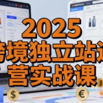 2025跨境独立站运营实战课，建站搭建+流量获取+转化优化三大核心模块精讲